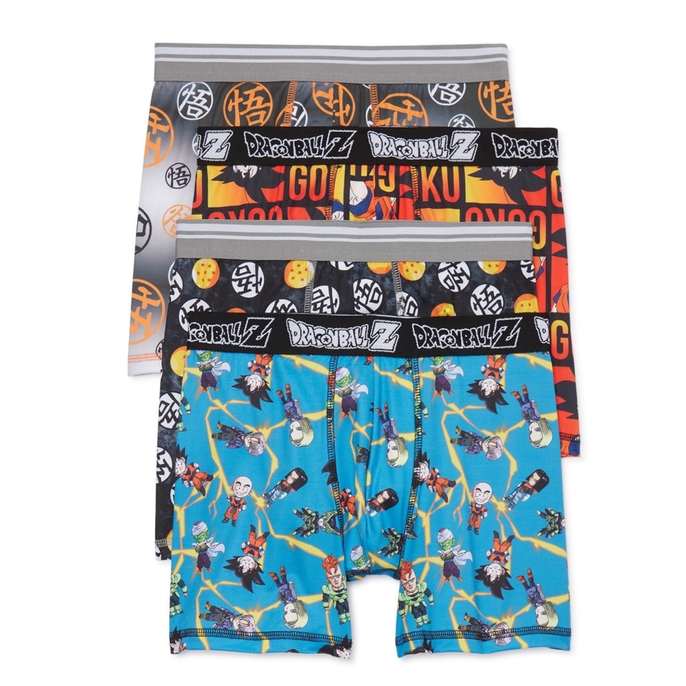 Dragon Ball Z Boys Allover Print Boxer Briefs, 4-Pack, Sizes XS, M